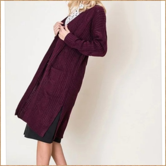 🍁OVERSIZED CABLE KNIT CARDIGAN - Picture 2 of 4